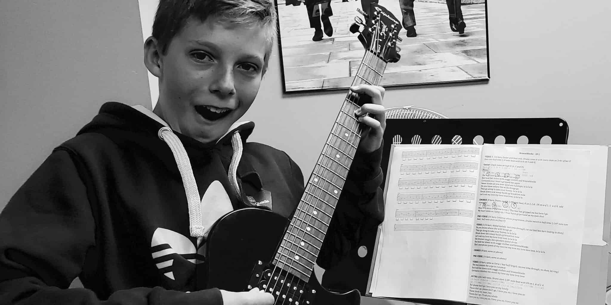 Nevan taking guitar lessons (Edmonton, AB) Nevan taking guitar lessons (Edmonton, AB)