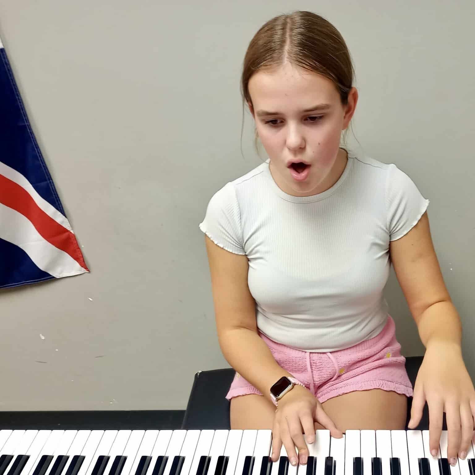 Sophie Harcott, piano and vocal student in Edmonton, Alberta. Photo 3 Photo credit: Jesse Tollestrup