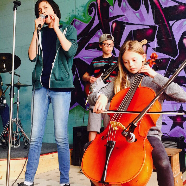 Youth Rock Band with Cello in Edmonton Youth Rock Band with Cello in Edmonton