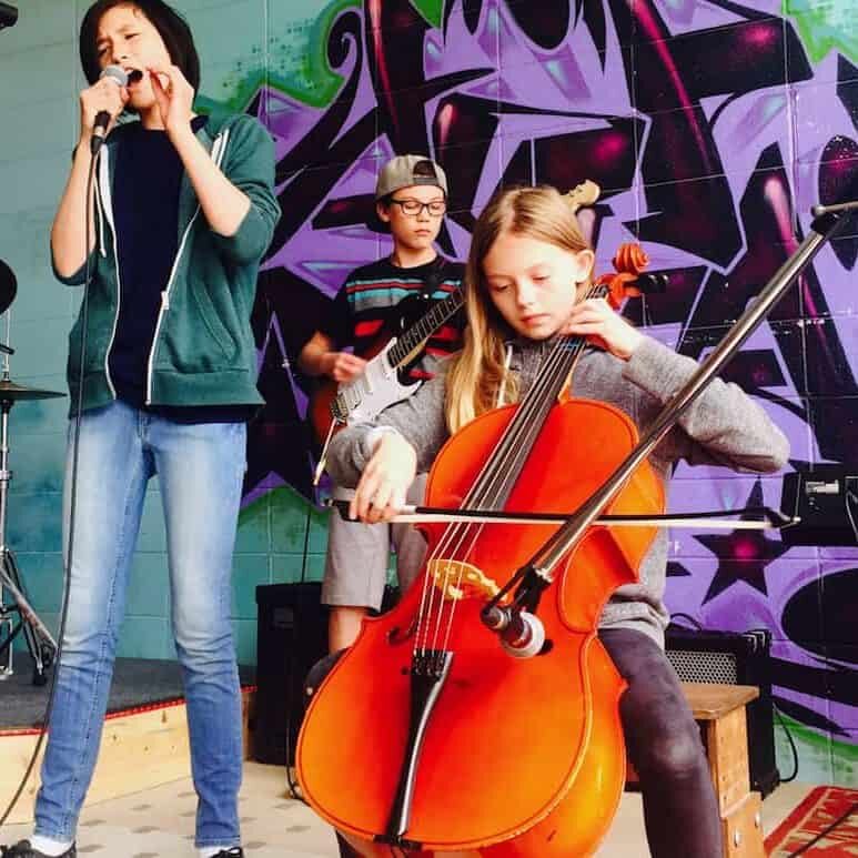 Youth Rock Band with Cello in Edmonton Youth Rock Band with Cello in Edmonton