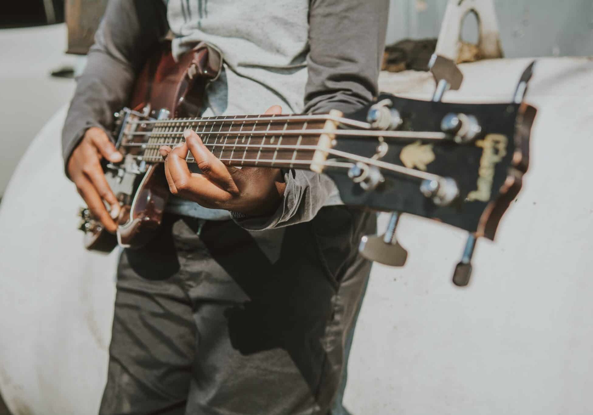 William Kerber playing guitar