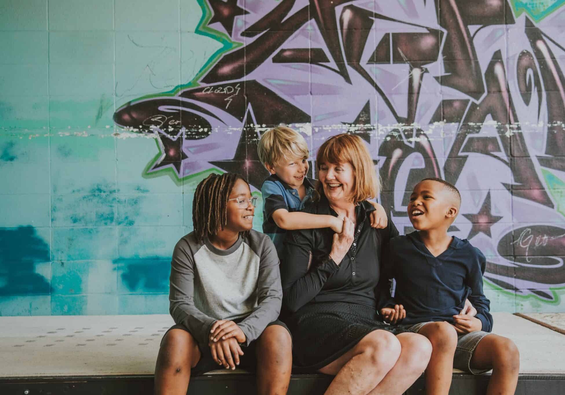 Mary Cameron + Her Grankids